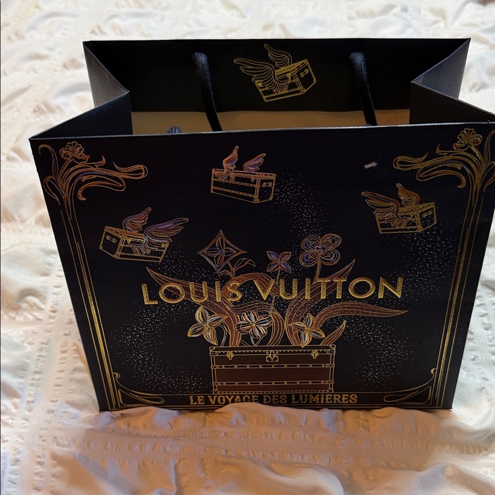 Louis Vuitton Black Tote with Gold Interior